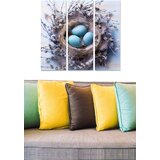 Wallity MDF1026952 multicolor decorative mdf painting (3 pieces) Cene