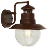 Searchlight Station Zunanja stenska svetilka za verando z 1 lučjo - rustikalna rjava s prozornim steklom, (22100671) | Shoptok.si