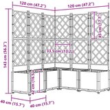  Vrtna saksija 5 pcs Smeđa 120 x 120 x 143 cm Plastika | shoptok.hr