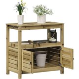  Miza za sajenje s policami 82,5x45x81 cm impreg. borovina | Shoptok.si
