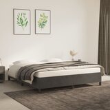 Maison Chic Posteljni okvir - Dvoposteljna postelja - Zakonska postelja brez vzmetnice temno siv 180x200 cm žamet-J4439, (21770447) | Shoptok.si