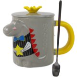  Siva šalica s dinosaurom 400 ml | shoptok.hr