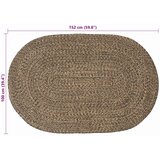  Tepisi za područja Crna 100 x 152 cm Juta | shoptok.hr
