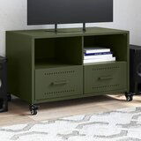 Maison Chic TV omarica - TV enota - Televizijska omarica olivno zelena 68x39x43,5 cm jeklo, (21698954) | Shoptok.si