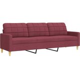  3-dijelni set sofa s tabureom i jastucima boja vina tkanina | shoptok.hr