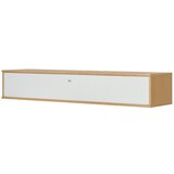 Hammel Furniture Bela/v naravni barvi TV omarica v hrastovem dekorju 133x22 cm Mistral – | Shoptok.si