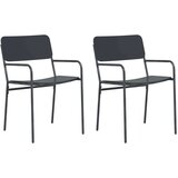  Vrtne stolice 2 pcs Antracit 51 x 55 x 81 cm Čelik | shoptok.hr