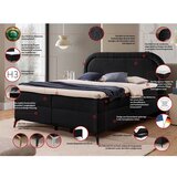 Ropez Crni boxspring krevet s prostorom za odlaganje 200x200 cm Ornes – | shoptok.hr