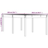  Vrtni stol boja meda 203,5 x 100 x 76 cm od masivne borovine | shoptok.hr