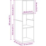 vidaXL TV Kabinet za Zid 4 pcs hrast artisan 37 x 37 x 107.5 cm | shoptok.hr