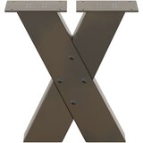 Noge za klub stolić u obliku slova X, 2 kom, prirodni čelik, 40 x (30-31) cm, čelik | shoptok.hr
