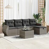 vidaXL 6-dijelni set vrtnih sofa od poliratana s jastucima sivi | shoptok.hr