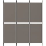 Sobna pregrada s 3 panela antracit 150 x 220 cm od tkanine | Eponuda.ba