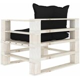  Vrtna sofa od paleta s crnim jastucima drvena | shoptok.hr