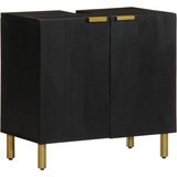 vidaXL Kupaonski ormarić umivaonik crni 62x33x58 cm konstruirano drvo Cijene