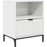 vidaXL Nočna omarica s predalom Bela 49 x 36 x 61 cm Konstruiran les | Shoptok.si