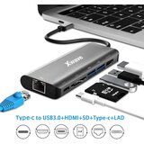 X Wave Adapter 6in1 Tip-C na HDMI USB3 SD,RJ-45 port replikator,blister | ePonuda.com