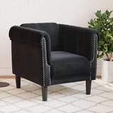  The Living Store Fotelj črn žamet - Enosed, (21495093) | Shoptok.si