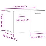 vidaXL Stenska omarica betonsko siva 60x36,5x35 cm inženirski les | Shoptok.si