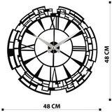 WALLXPERT dekorativni metalni zidni sat enzoclock S016 black | ePonuda.com
