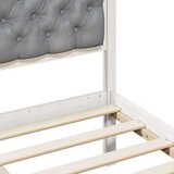  Konstrukcija postelje z vzglavjem Svetlo siva 140 x 200 cm, (5000084257) | Shoptok.si