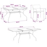  Vrtni set za objed 7 pcs Antracit Čelik | shoptok.hr