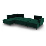 Cosmopolitan Design Zelena žametna raztegljiva kotna sedežna garnitura s prostorom za shranjevanje (levi kot/v obliki črke "U") Kyoto – | Shoptok.si