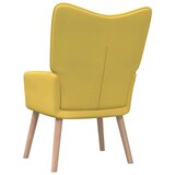  Stolica za opuštanje s osloncem za noge boja senfa od tkanine | shoptok.hr