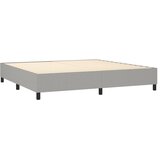  box spring s madracem LED svjetlosivi 200x200 cm tkanina | shoptok.hr