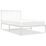  Metalni okvir za krevet s uzglavljem bijeli 100x190 cm | Eponuda.ba
