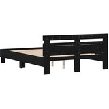  Krevetna konstrukcija Crni hrast 140 x 200 cm Konstruirano drvo | shoptok.hr