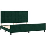  Okvir za krevet bez madraca tamnozeleni 200x200 cm baršunasti | shoptok.hr