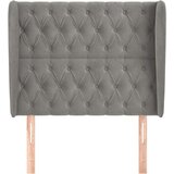  Uzglavlje s ušima svjetlosivo 93x23x118/128 cm baršunasto | shoptok.hr