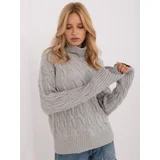 Fashion Hunters Grey turtleneck with pattern
