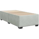 Box spring krevet s madracem svjetlosivi 90x190 cm baršunasti | shoptok.hr