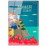 WALLXPERT dekorativna slika od kaljenog stakla amalfi coast (uv 1025) 30 x 45cm