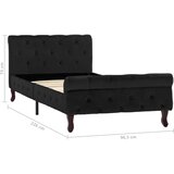  Okvir za krevet crni baršunasti 90 x 200 cm | Eponuda.com