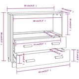  Komoda HAMAR boja meda 85 x 35 x 80 cm od masivne borovine | shoptok.hr
