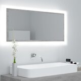  LED kupaonsko ogledalo siva boja betona 100x8,5x37 cm akrilno | shoptok.hr