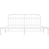 vidaXL Metalni okvir za krevet s uzglavljem bijeli 193x203 cm | shoptok.hr