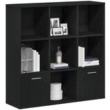  Ormar za knjige crni hrast 98x29x97,5 cm inženjerski drvo | Shoptok.si