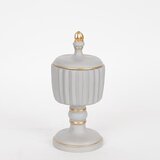 Dekorativna posuda 21x9 cm siva/zlatna | Eponuda.com