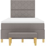  Postelja z vzmetnico z vzmetnico Taupe 120 x 190 cm blago, (5000125817) | Shoptok.si
