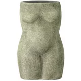 Bloomingville sivo-zelena vaza od terakote Emeli, visina 16 cm