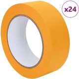 vidaXL Maskirni trakovi za slikarje 24 pcs Rumena 38mm x 50m Papir | Shoptok.si