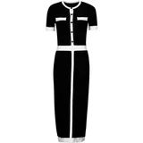 CLASSIC KNIT DRESS Crna