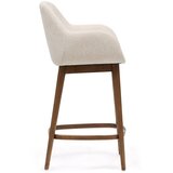 Kave Home Bež oblazinjen barski stol z nasloni za roke (višina sedeža 66 cm) Konna – | Shoptok.si