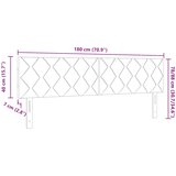 LED glava kreveta Smeđa 180 cm tkanina | shoptok.hr