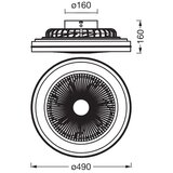 Osram LED RGB prigušiva svetiljka sa ventilatorom MURLAN LED/26W/230V 3000-6500K + daljinski upravljač | Eponuda.com