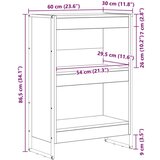 vidaXL Ormarić za knjige Crni hrast 80 x 30 x 155 cm Konstruirano drvo | shoptok.hr